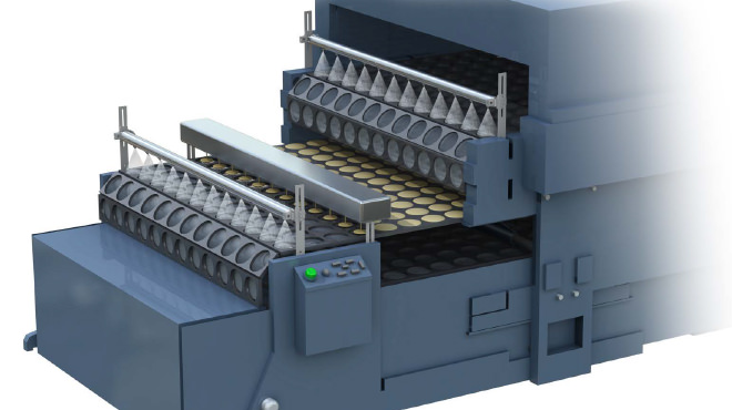 Waffle spraying application drawing