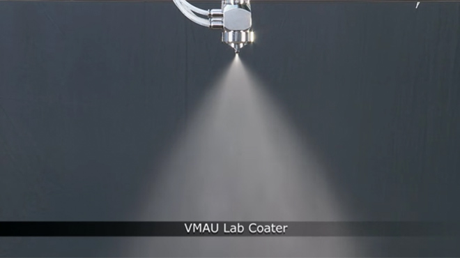 54200 VMAU Lab Coater Nozzle Spraying